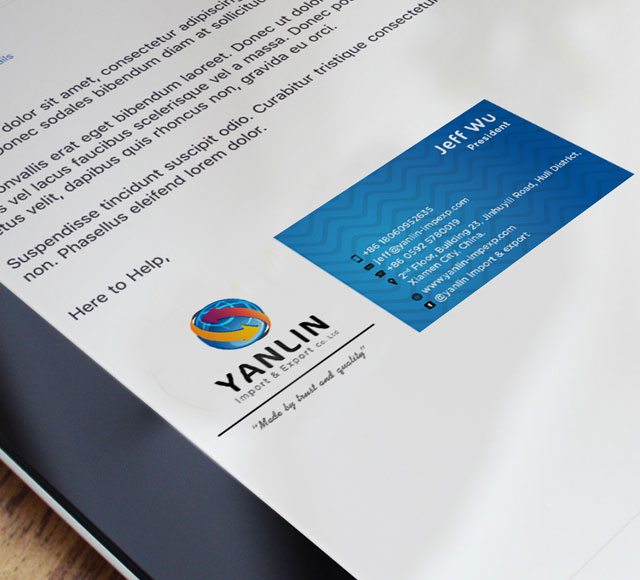 Yanlin Import & Export E mail Signature