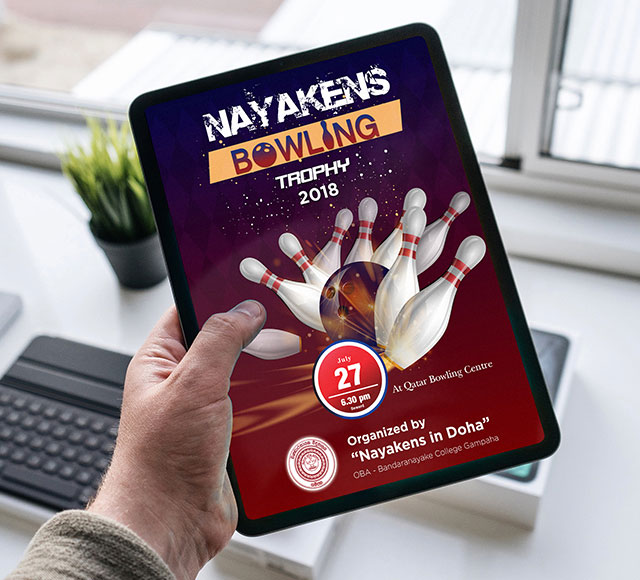 Bandaranayake OBA Qatar Bowling Tournament E Flyer