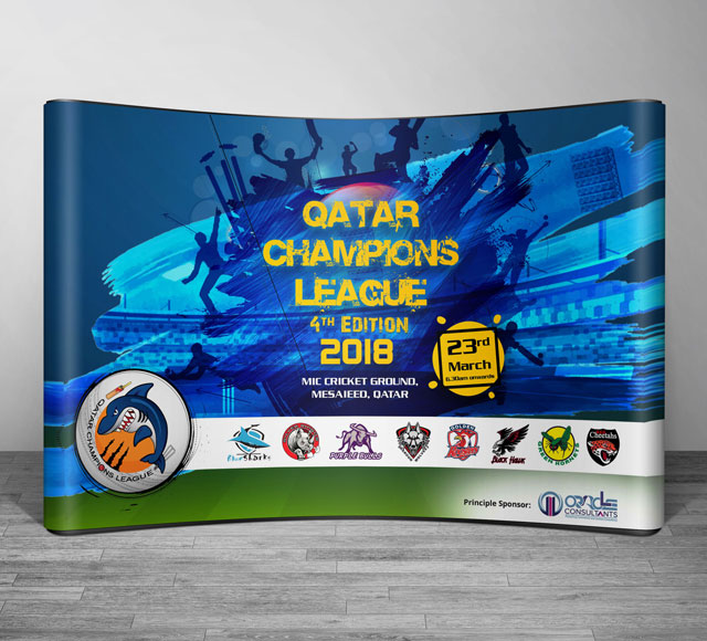 Cricket League Event Backdrop